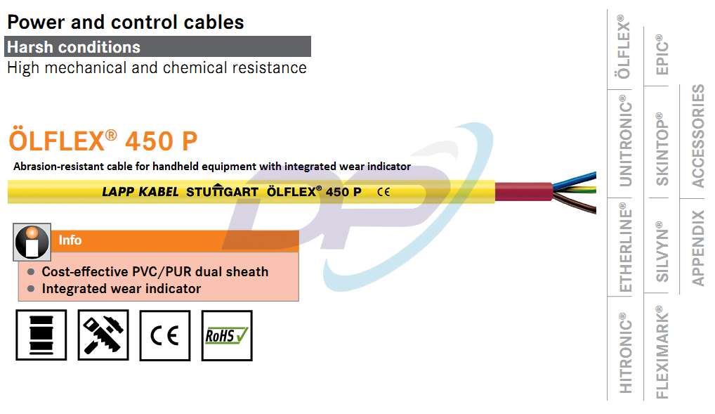 Cáp Điện LAPP KABEL ÖLFLEX® 450 P | Chính Hãng – Giá Tốt Nhất