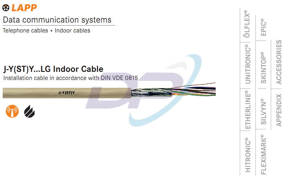Cáp Tín Hiệu LAPP KABEL J-Y(ST)Y…LG Indoor Cable | Chính Hãng – Giá Tốt Nhất