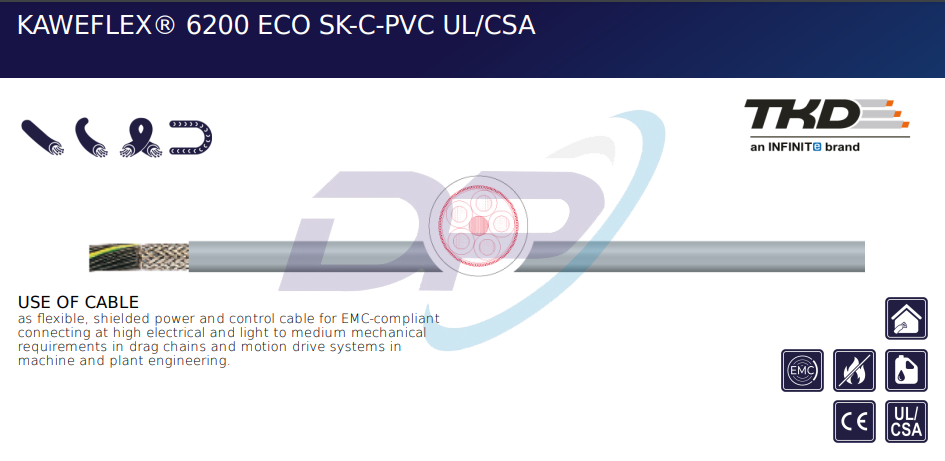 Cáp Điều Khiển TKD KAWEFLEX® 6200 ECO SK-C-PVC UL/CSA | Chính Hãng – Chống Nhiễu – Chịu Uốn – Giá Tốt Nhất