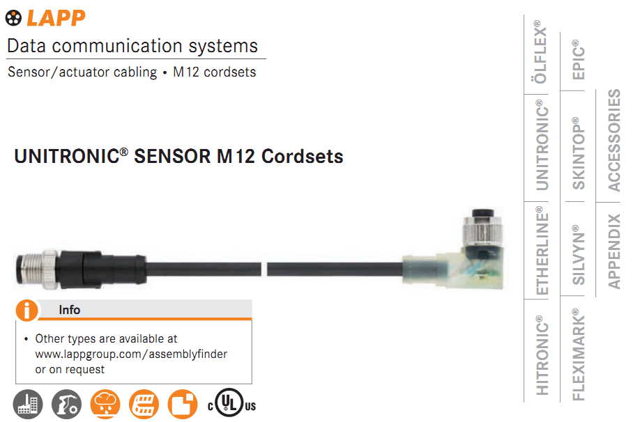 Đầu Nối LAPP KABEL UNITRONIC® SENSOR M12-M12 | Chính Hãng - Giá Tốt ...