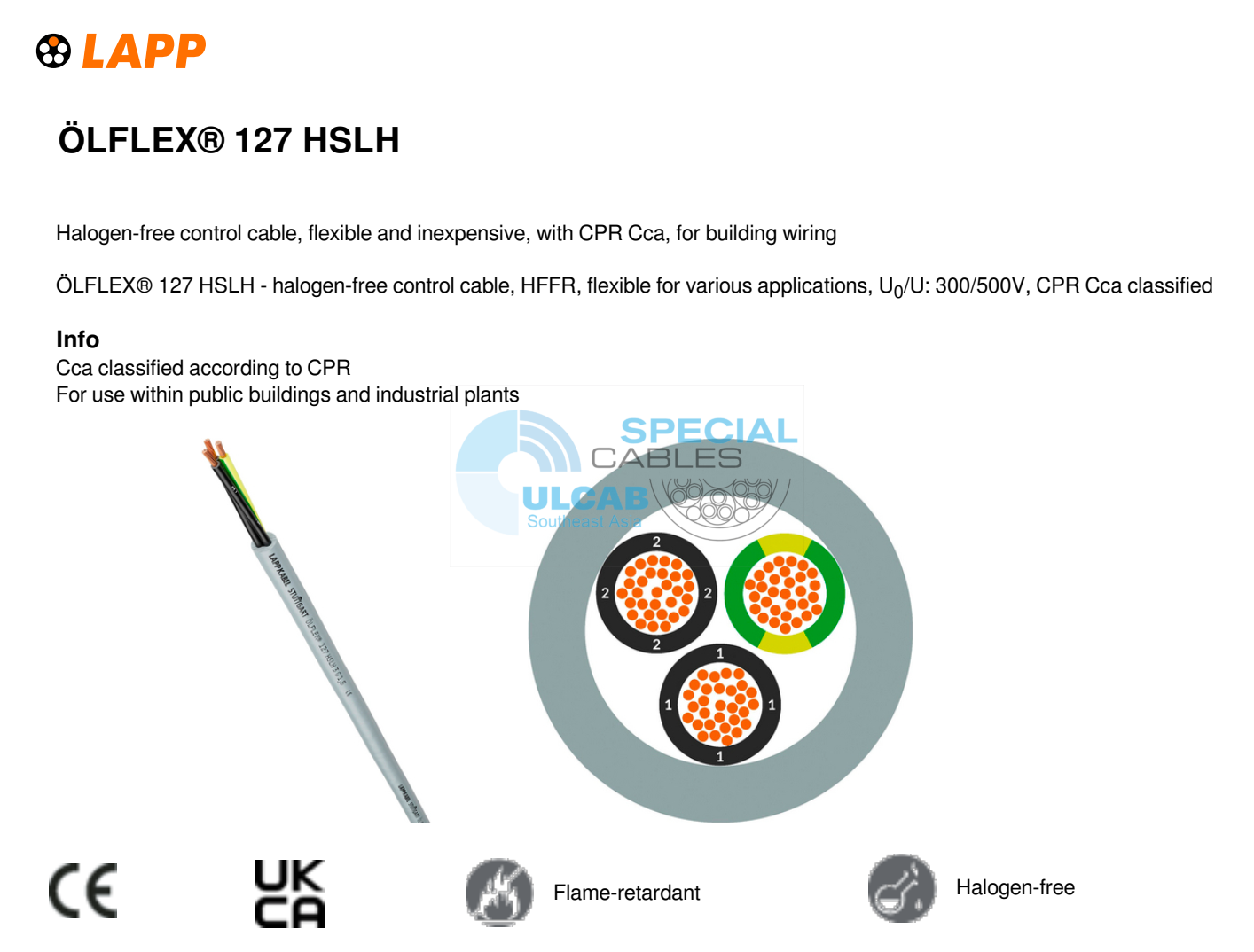 Cáp Điều Khiển LAPP KABEL ÖLFLEX® 127 HSLH | Chính Hãng – Halogen free – Giá Tốt Nhất