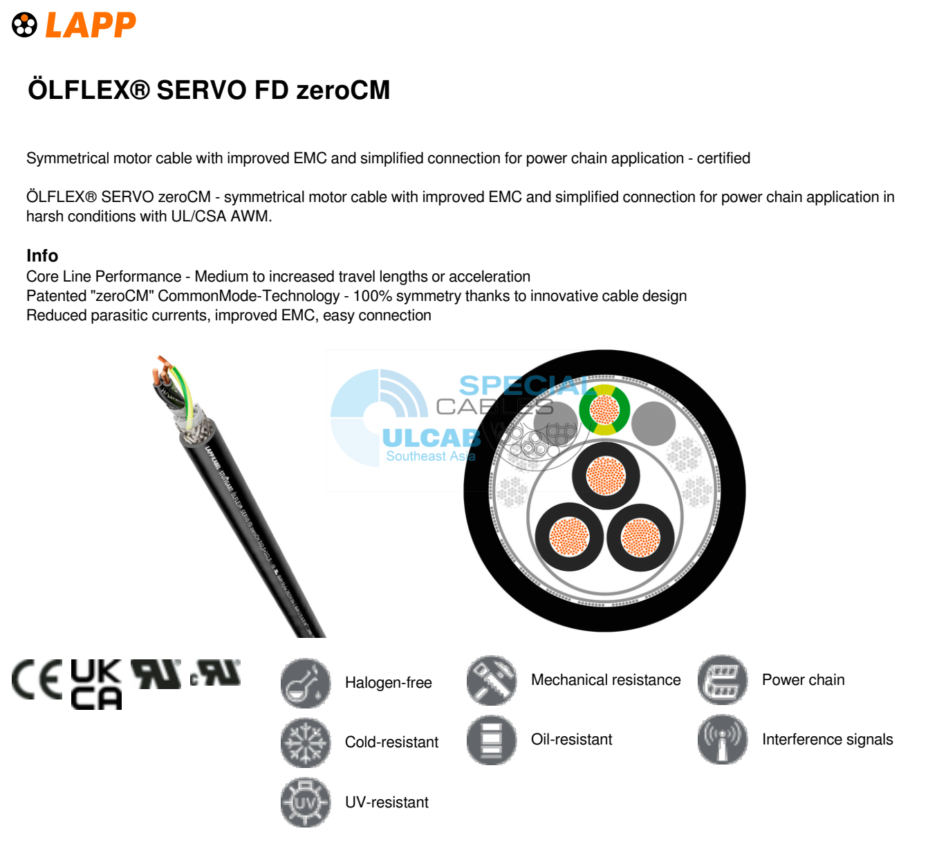 Cáp Điều Khiển LAPP KABEL ÖLFLEX® SERVO FD zeroCM | Chính Hãng – Giá Tốt Nhất